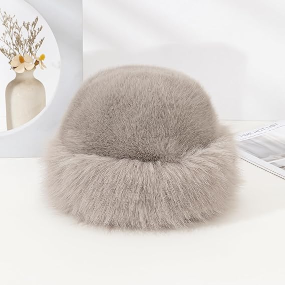 Caciula eleganta din blana SUPERB CHIC (GRI) - marime unica [3]