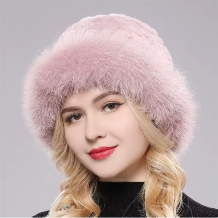 Caciula eleganta din blana MISS SUPERB (ROZ) - marime universala [1]