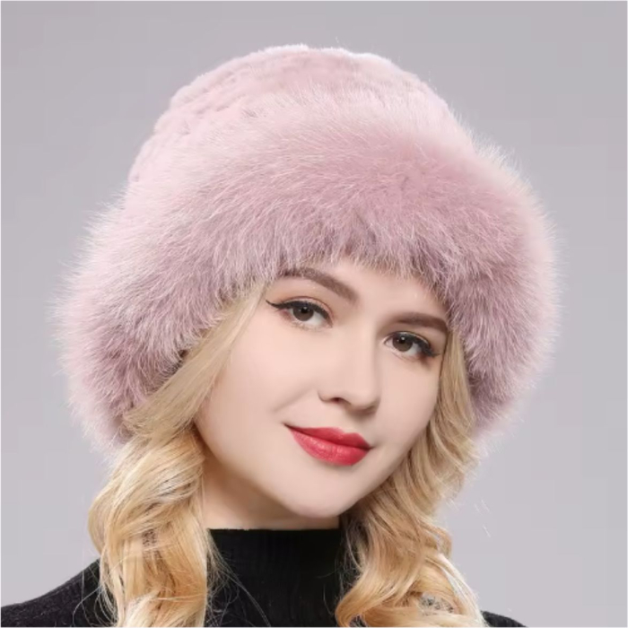 Caciula eleganta din blana MISS SUPERB (ROZ) - marime universala [2]