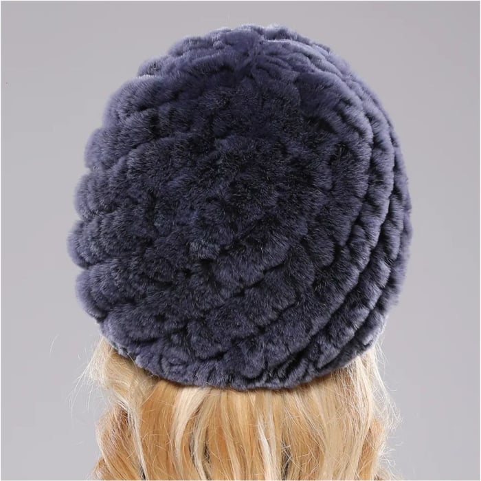 Caciula elegante din blana SARA (INDIGO) - marime universala [4]