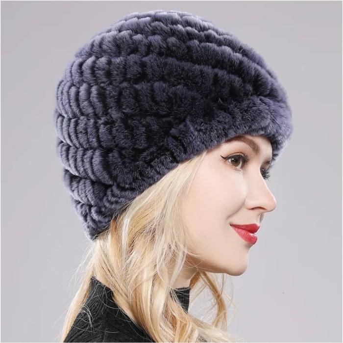 Caciula elegante din blana SARA (INDIGO) - marime universala [3]