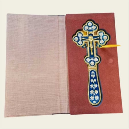 Cruce de binecuvantare - auriu+albastru, 20 cm [4]