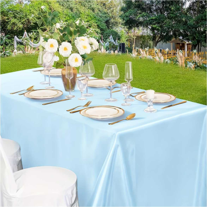Fata de masa de Paste din satin lux - Elegance Lux (ALBASTRU deschis) [4]