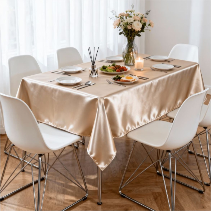 Fata de masa eleganta din satin lux - Elegance Lux (BEJ sampanie) [3]