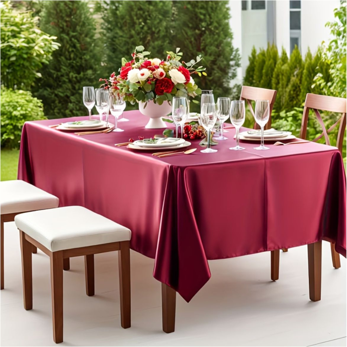 Fata de masa de Paste din satin lux - Elegance Lux (GRENA) [6]