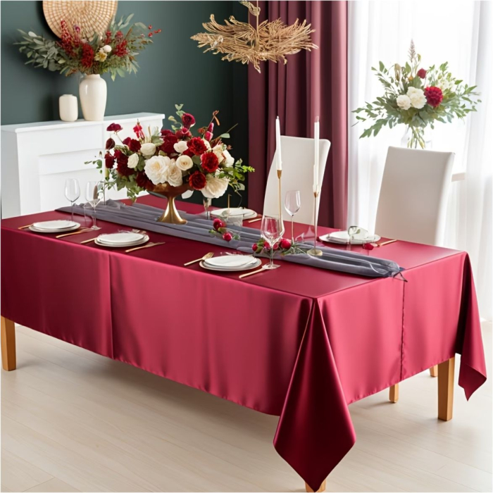 Fata de masa de Paste din satin lux - Elegance Lux (GRENA) [2]