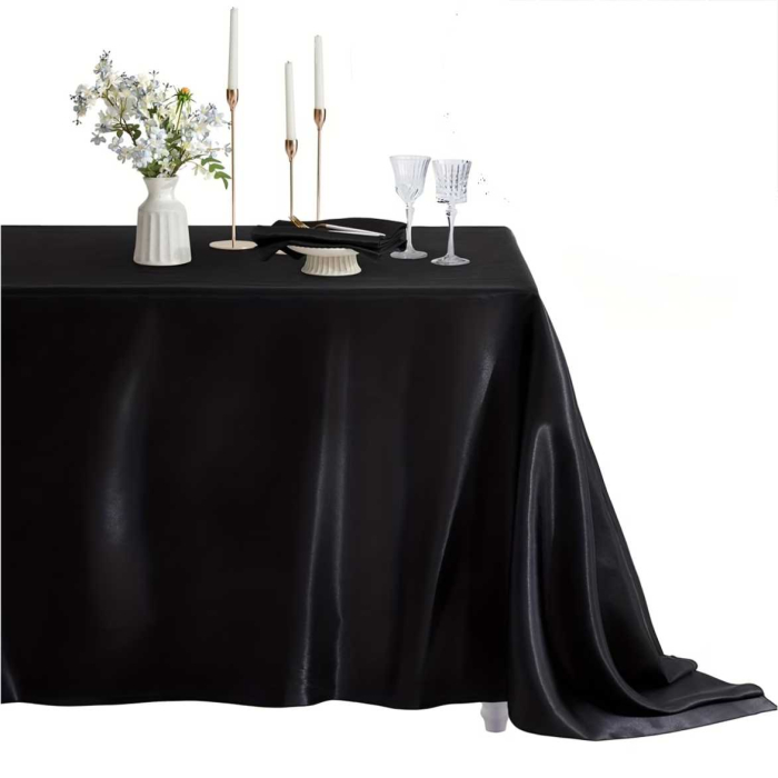 Fata de masa de Paste din satin lux - Elegance Lux (NEGRU) [2]