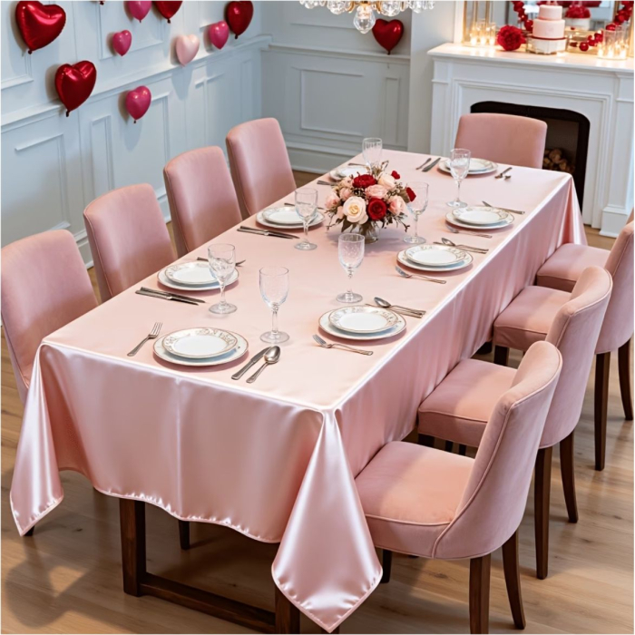 Fata de masa de Paste din satin lux - Elegance Lux (ROZ) [7]