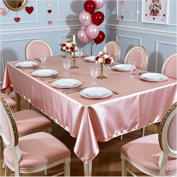 Fata de masa de Paste din satin lux - Elegance Lux (ROZ) [2]