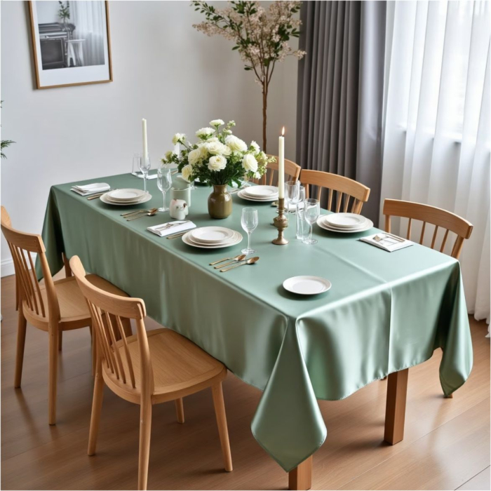 Fata de masa de Paste din satin lux - Elegance Lux (VERDE deschis) [2]