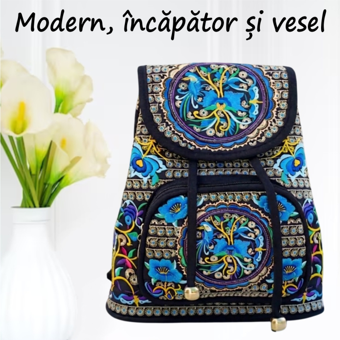 Ghiozdan tip rucsac Fantezia Lux - Albastru (33x27x12 cm) [3]