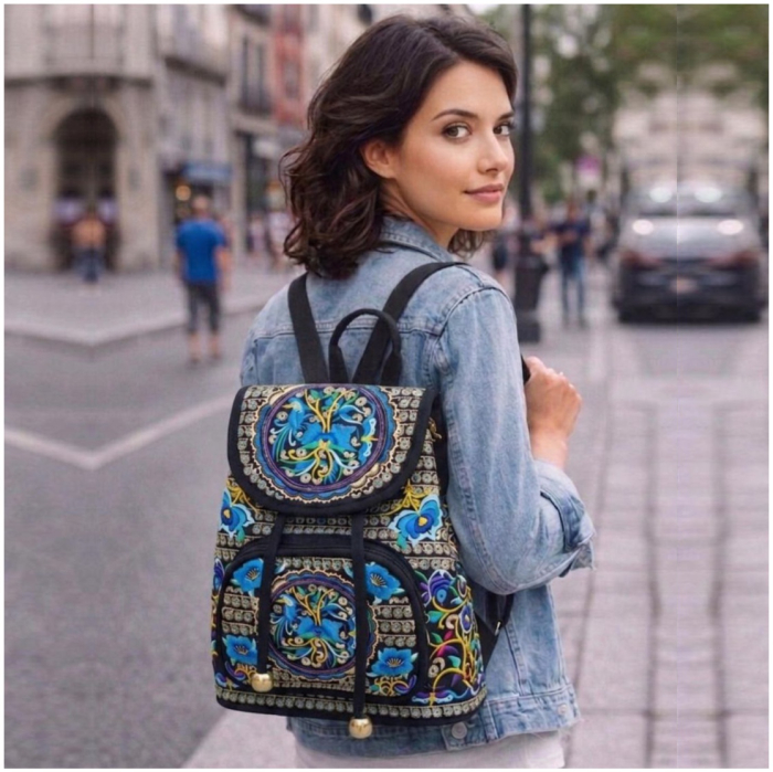 Ghiozdan tip rucsac Fantezia Lux - Albastru (33x27x12 cm) [2]