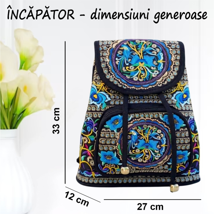 Ghiozdan tip rucsac Fantezia Lux - Albastru (33x27x12 cm) [4]