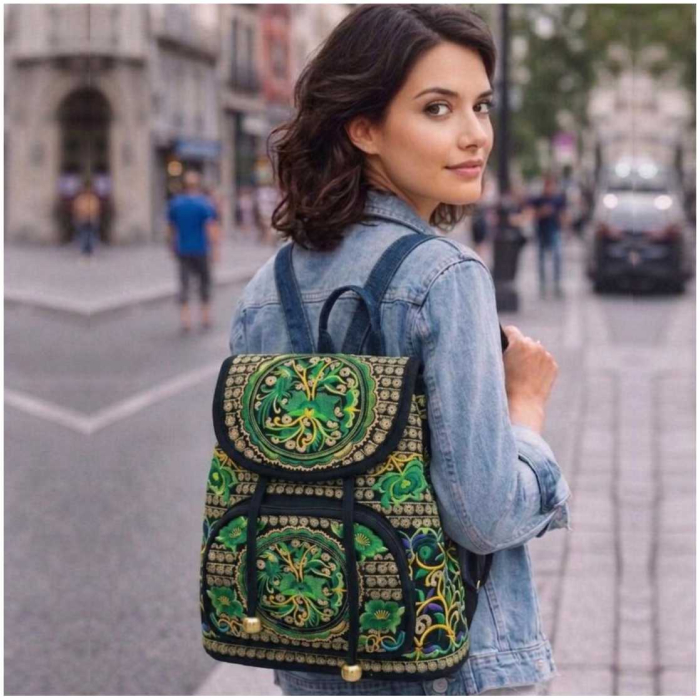 Ghiozdan tip rucsac Fantezia Lux - VERDE (33x27x12 cm) [2]