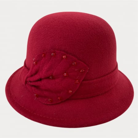 Palarie dama cu boruri delicate MISS COCHETTE (GRENA) - marime unica, reglabila [4]