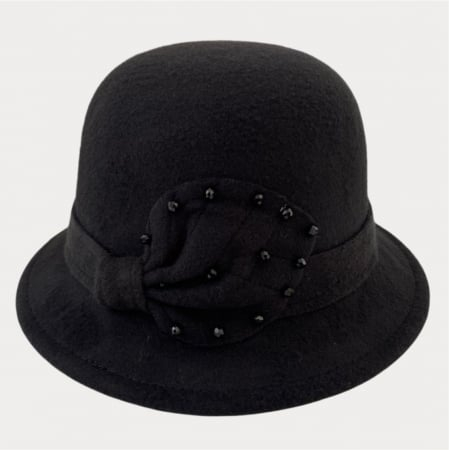 Palarie dama cu boruri delicate MISS COCHETTE (NEGRU) - marime unica, reglabila [4]
