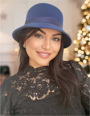 Palarie dama PARIS LUX -palarie albastru, reglabila [1]