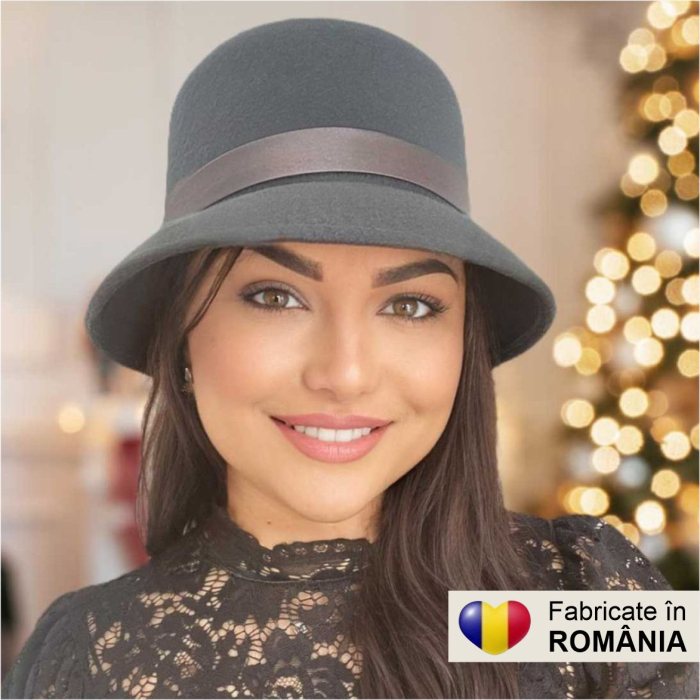 Palarie dama PARIS LUX -palarie gri, reglabila [5]
