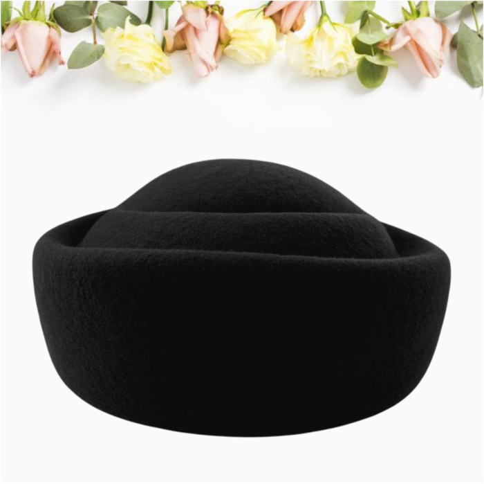 Palarie dama toca din fetru lux CONTESA CHIC (4 culori) - marime unica, reglabila [3]