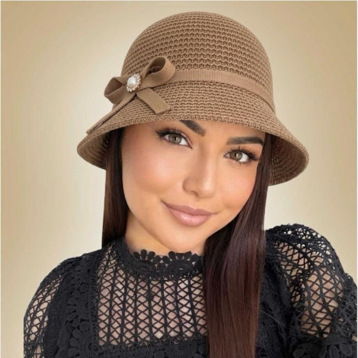 Palarie de soare de lux cu boruri mici SCARLET Lady (MARO) - marime unica, reglabila [3]