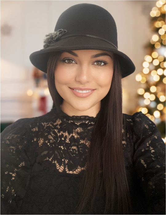 Palarie dama fetru Janet-palarie grena, palarie reglabila [1]