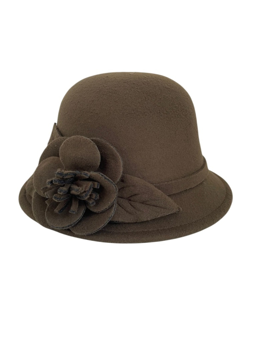 Palarie dama fetru Rose-palarie kaki, palarie reglabila [5]