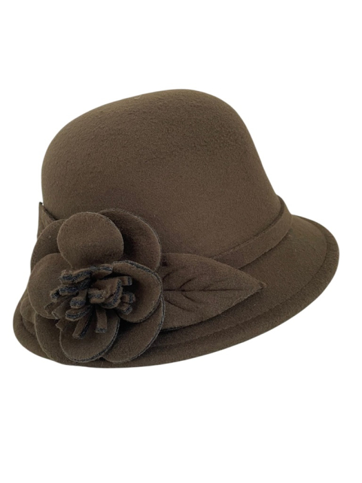 Palarie dama fetru Rose-palarie kaki, palarie reglabila [6]