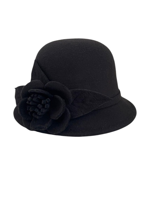 Palarie dama fetru Rose-palarie neagra, palarie reglabila [4]