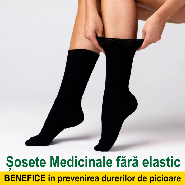 Set 5 perechi de sosete medicinale fara elastic - 2 marimi (culori inchise) [3]