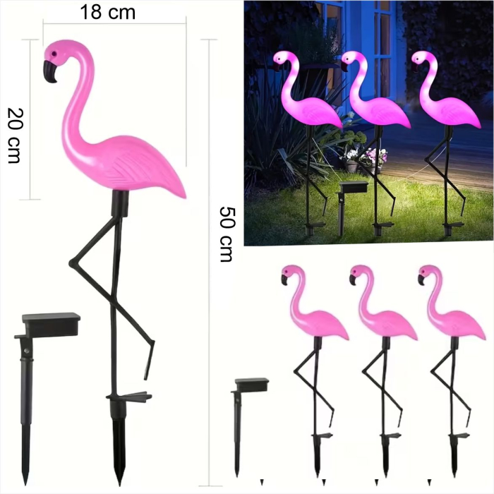 Decorațiuni solare luminoase - Flamingo Roz [11]