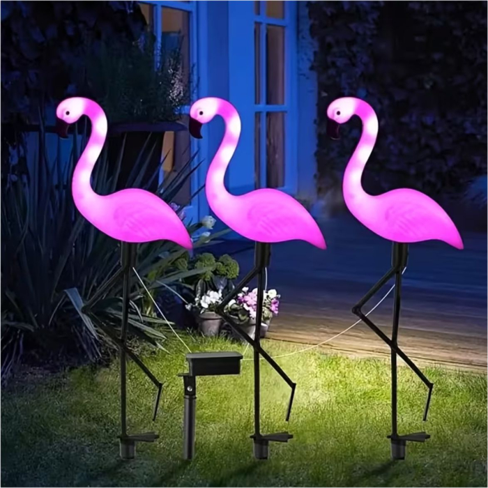 Decorațiuni solare luminoase - Flamingo Roz [6]
