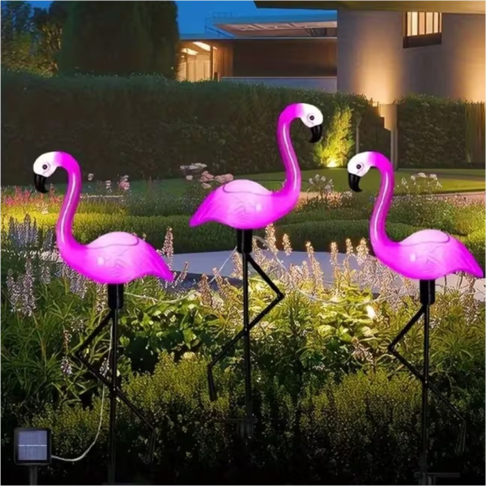Decorațiuni solare luminoase - Flamingo Roz [7]