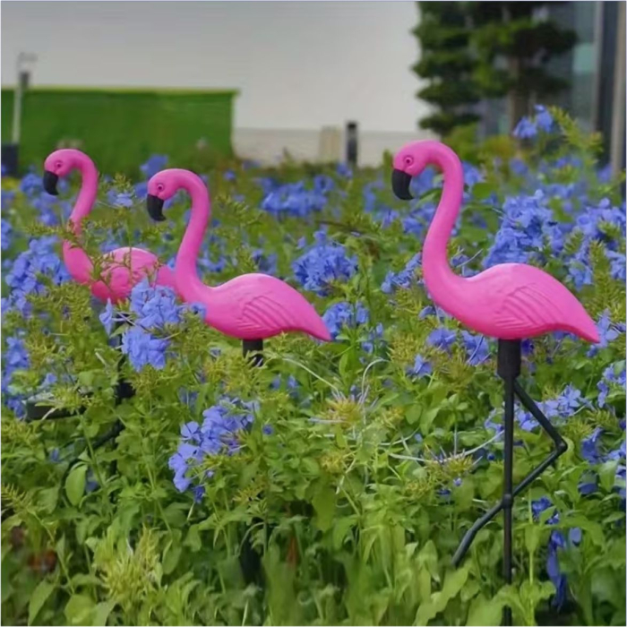 Decorațiuni solare luminoase - Flamingo Roz [5]