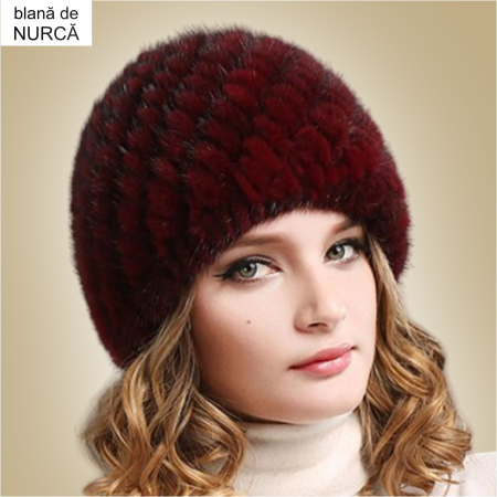 Caciula din blana de NURCA - Gloria Lux (GRENA) - marime universala [1]