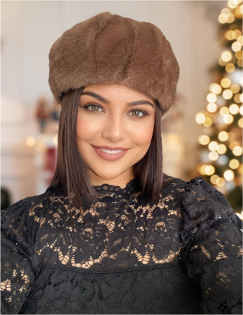 Caciula eleganta din blana JULIETTE (MARO) - marime universala, reglabila [2]