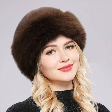 CACIULI elegante de blana SUPERB - Caciula eleganta din blana SUPERB CHIC (MARO) - marime unica