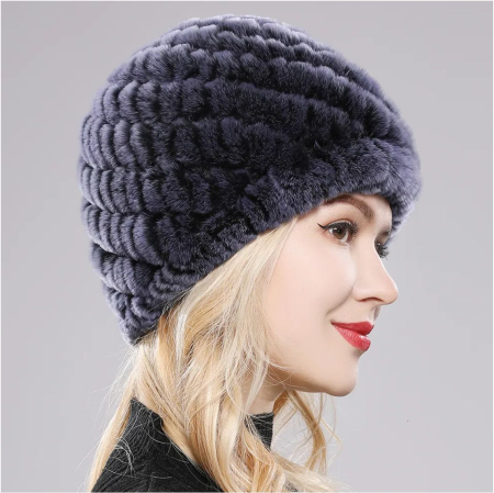 Caciula elegante din blana SARA (INDIGO) - marime universala [2]