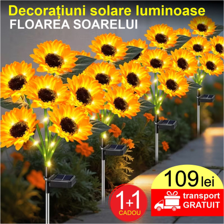 PRODUSE GRADINA - Decoratiuni solare luminoase - Floarea Soarelui