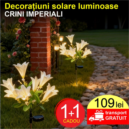 PRODUSE GRADINA - Decoratiuni solare luminoase - Crini