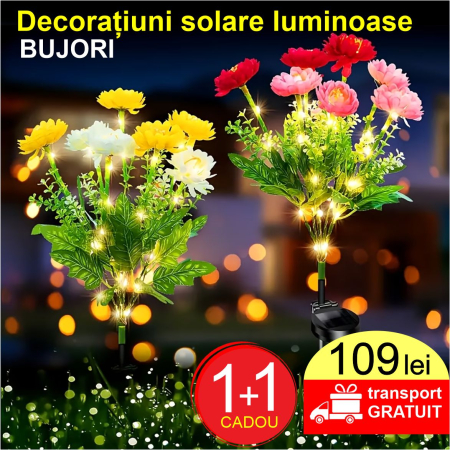 PRODUSE GRADINA - Decoratiuni solare luminoase - Bujori