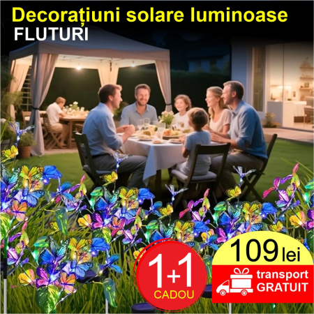 PRODUSE GRADINA - Decoratiuni solare luminoase - Fluturi