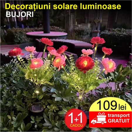 PRODUSE GRADINA - Decoratiuni solare luminoase - Bujori