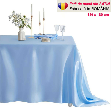 Fata de masa de Paste din satin lux - Elegance Lux (ALBASTRU deschis) [2]