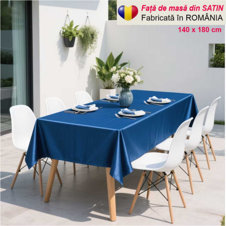 Fata de masa de Paste din satin lux - Elegance Lux (ALBASTRU inchis) [3]