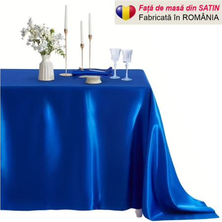 Fata de masa de Paste din satin lux - Elegance Lux (ALBASTRU inchis) [2]