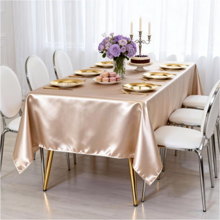 Fata de masa eleganta din satin lux - Elegance Lux (BEJ sampanie) [1]