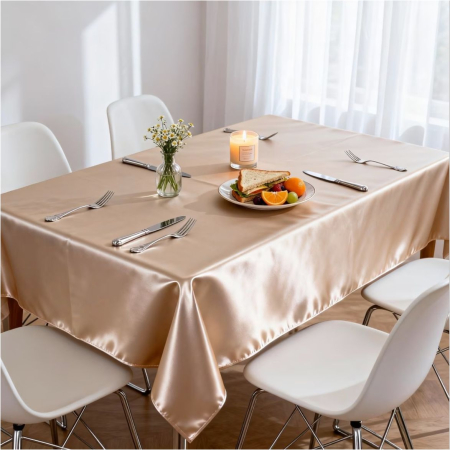 Fata de masa eleganta din satin lux - Elegance Lux (BEJ sampanie) [4]