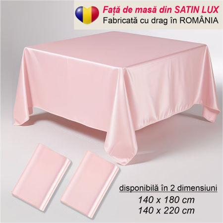 FETE DE MASA PASTE - Fata de masa de Paste din satin lux - Elegance Lux (ROZ)