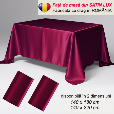 FETE DE MASA PASTE - Fata de masa de Paste din satin lux - Elegance Lux (GRENA)
