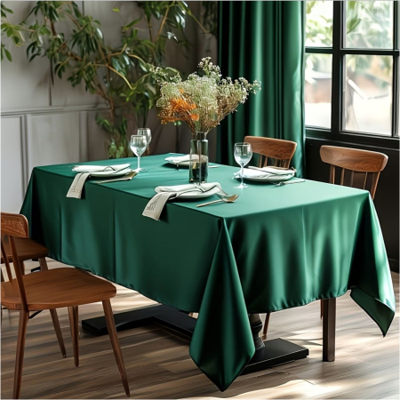 FETE MASA - Fata de masa eleganta din satin lux - Elegance Lux (VERDE)